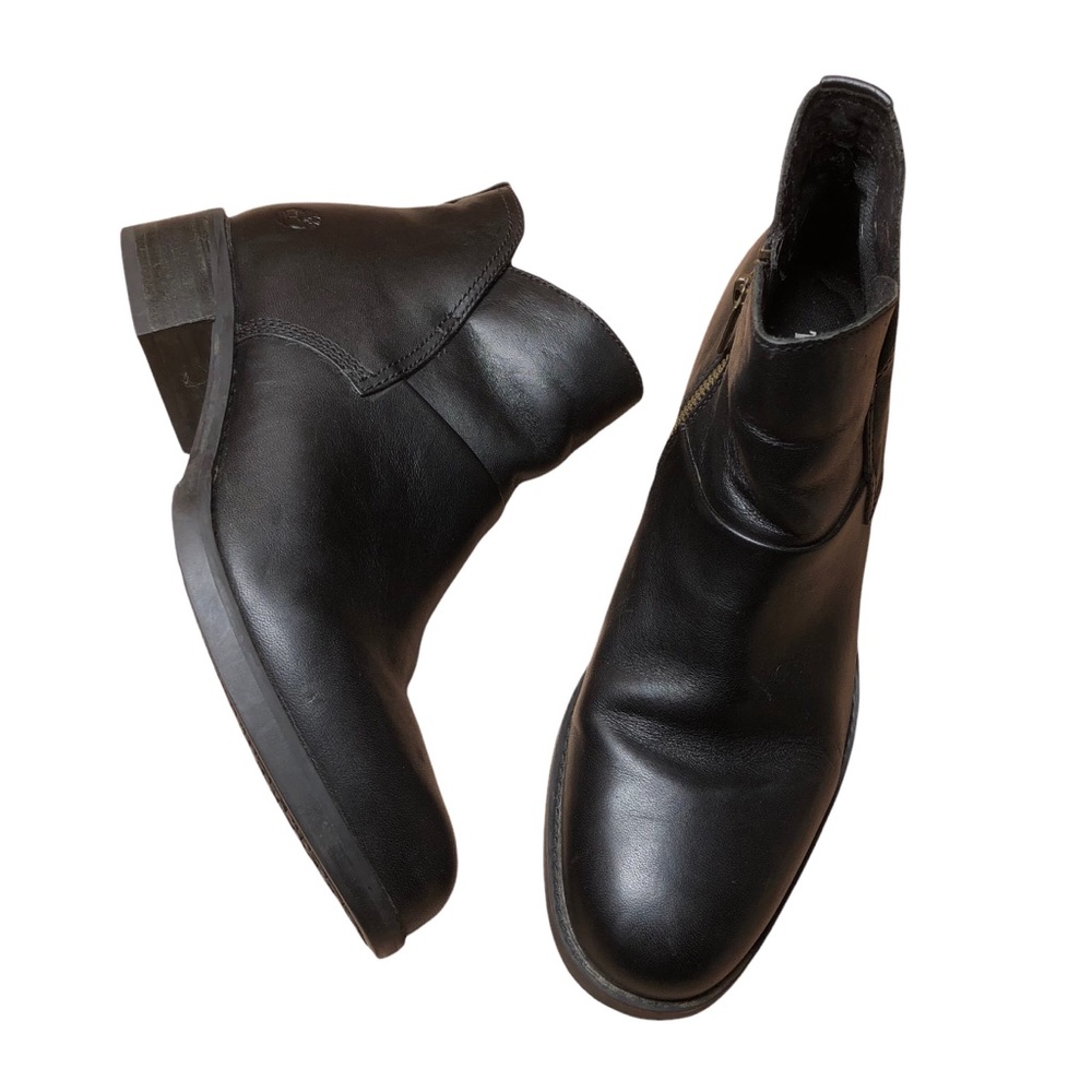 Timberland Womens Beckwith Black Leather Chelsea Bootie Boot Size 8